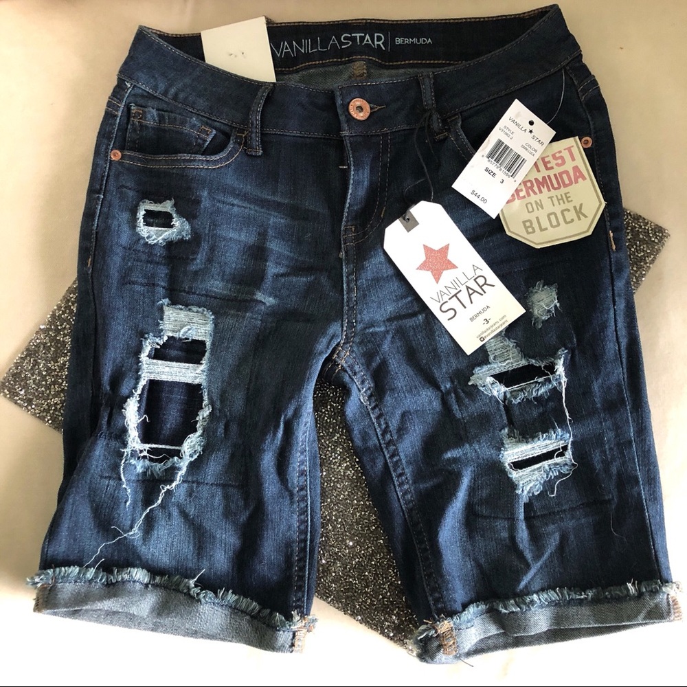 NWT Vanilla Star Softest Bermuda Denim shorts! - Picture 1 of 5